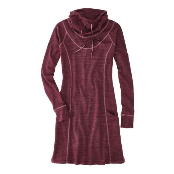 Kuhl Lea Maroon Burgundy Knit Funnel neck Dress W1045 Sz M - Picture 1 of 14